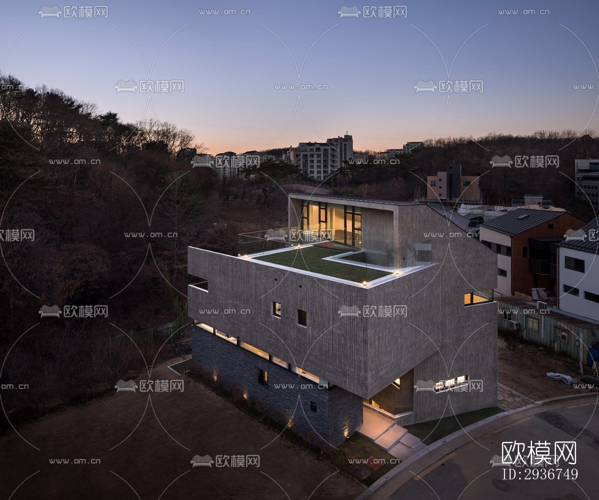 现代居住建筑效果图下载（渲染图10）