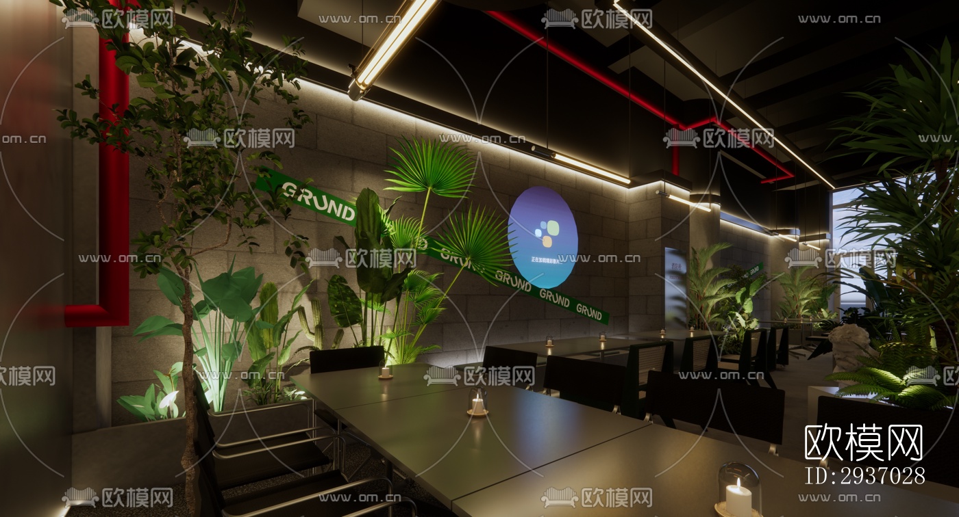 工业风咖啡奶茶效果图下载（渲染图13）