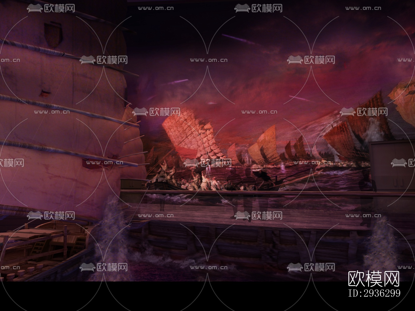 新中式美术博物馆效果图下载（渲染图12）