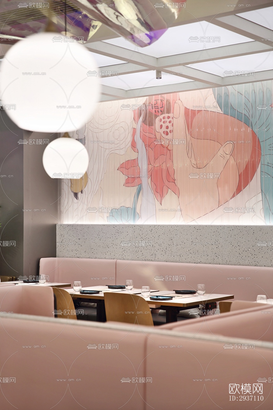 北欧西餐厅效果图下载（渲染图7）