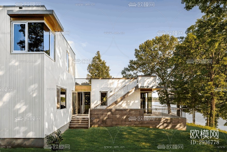 现代居住建筑效果图下载（渲染图19）