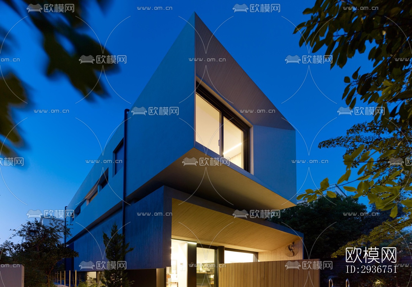 现代居住建筑效果图下载（渲染图12）