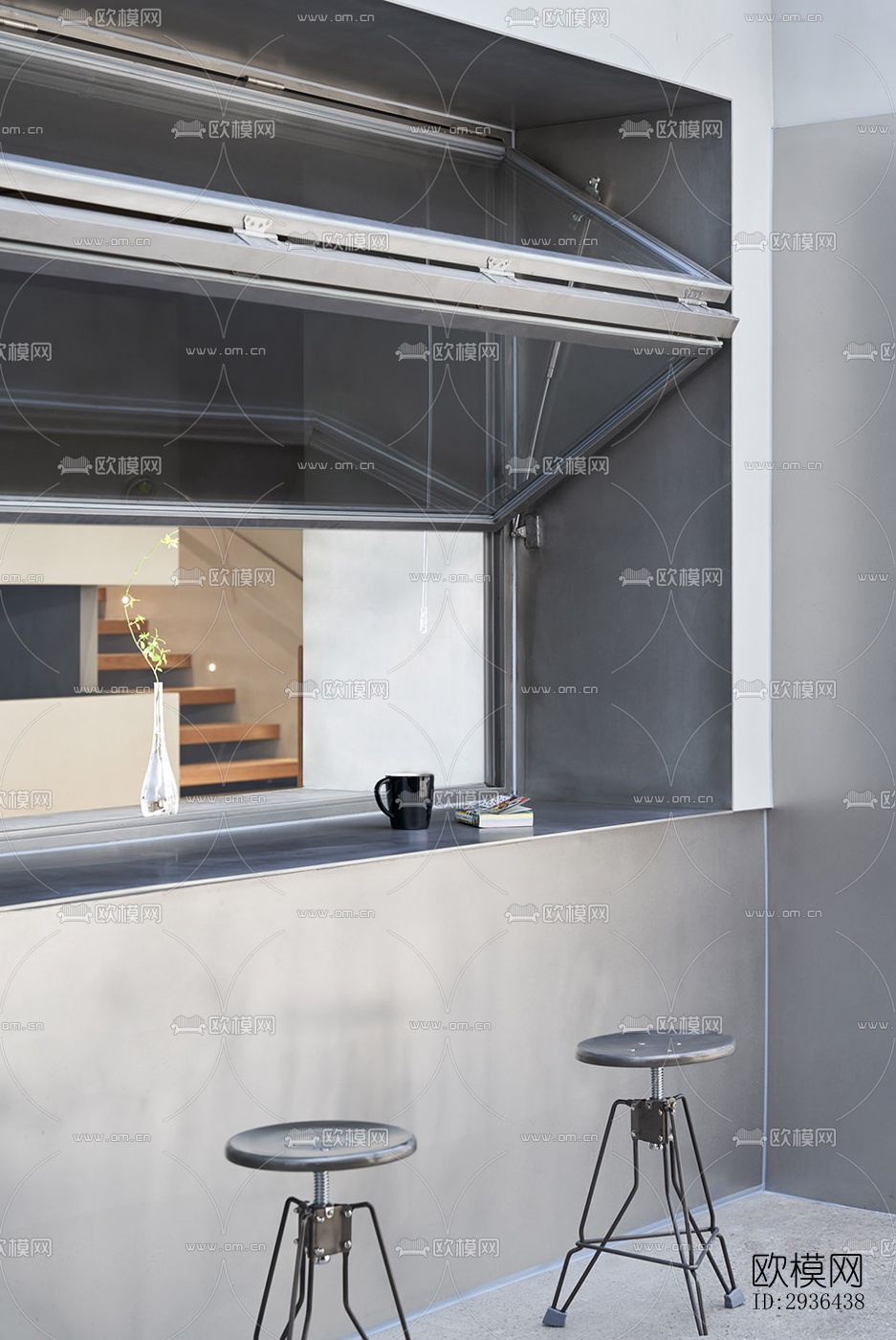 工业风办公区效果图下载（渲染图10）