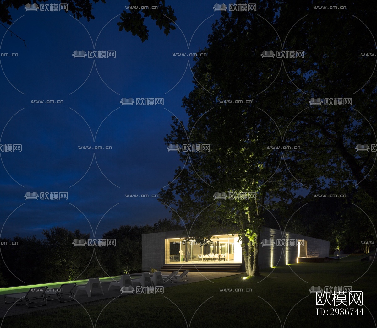 现代居住建筑效果图下载（渲染图5）