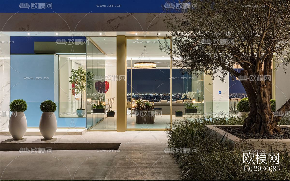 现代居住建筑效果图下载（渲染图13）