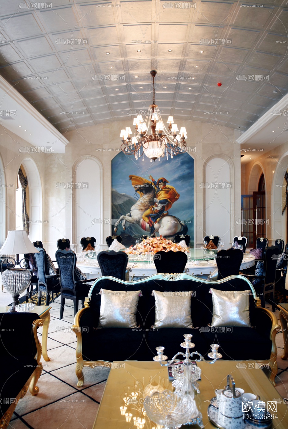 中式中餐厅效果图下载（渲染图5）