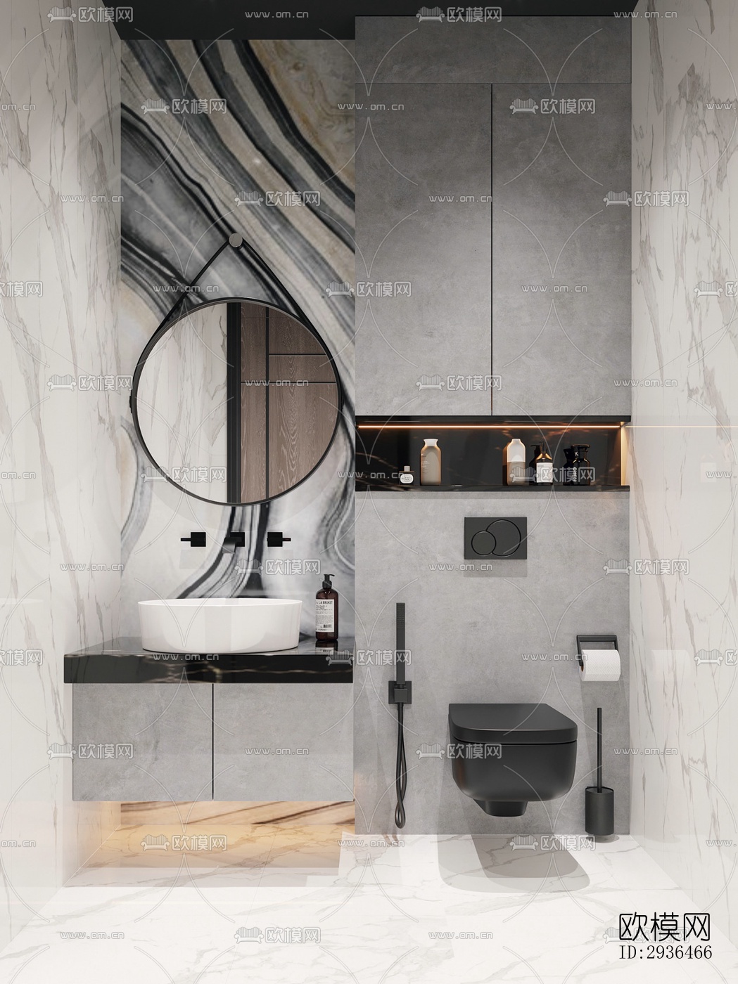 现代办公区效果图下载（渲染图15）