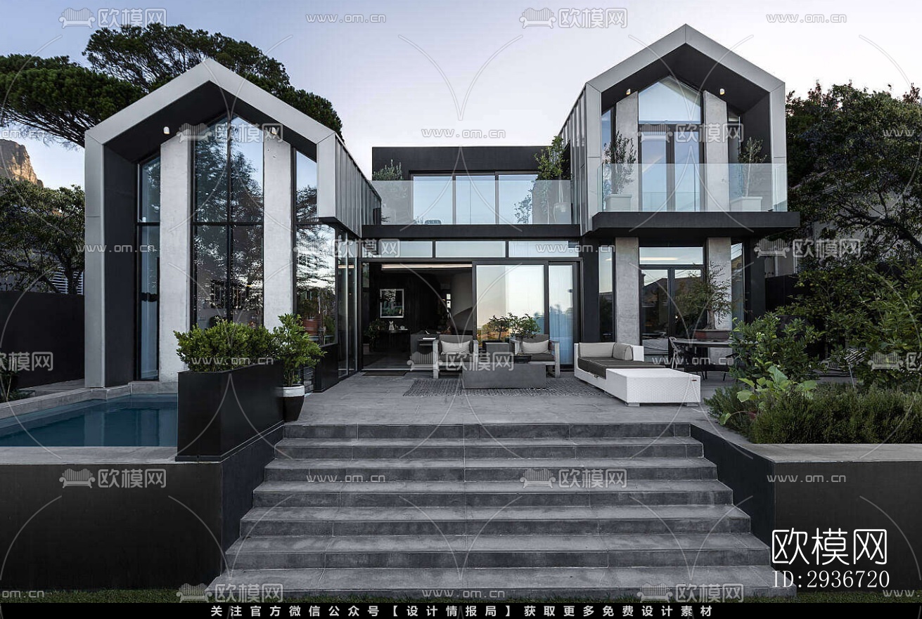 现代居住建筑效果图下载（渲染图17）