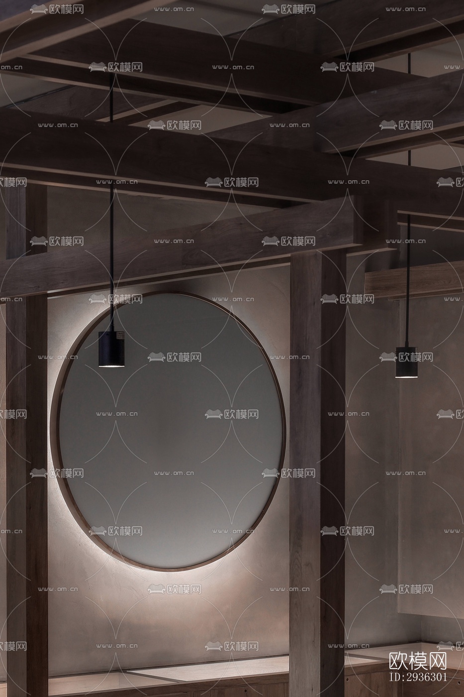 新中式美术博物馆效果图下载（渲染图8）