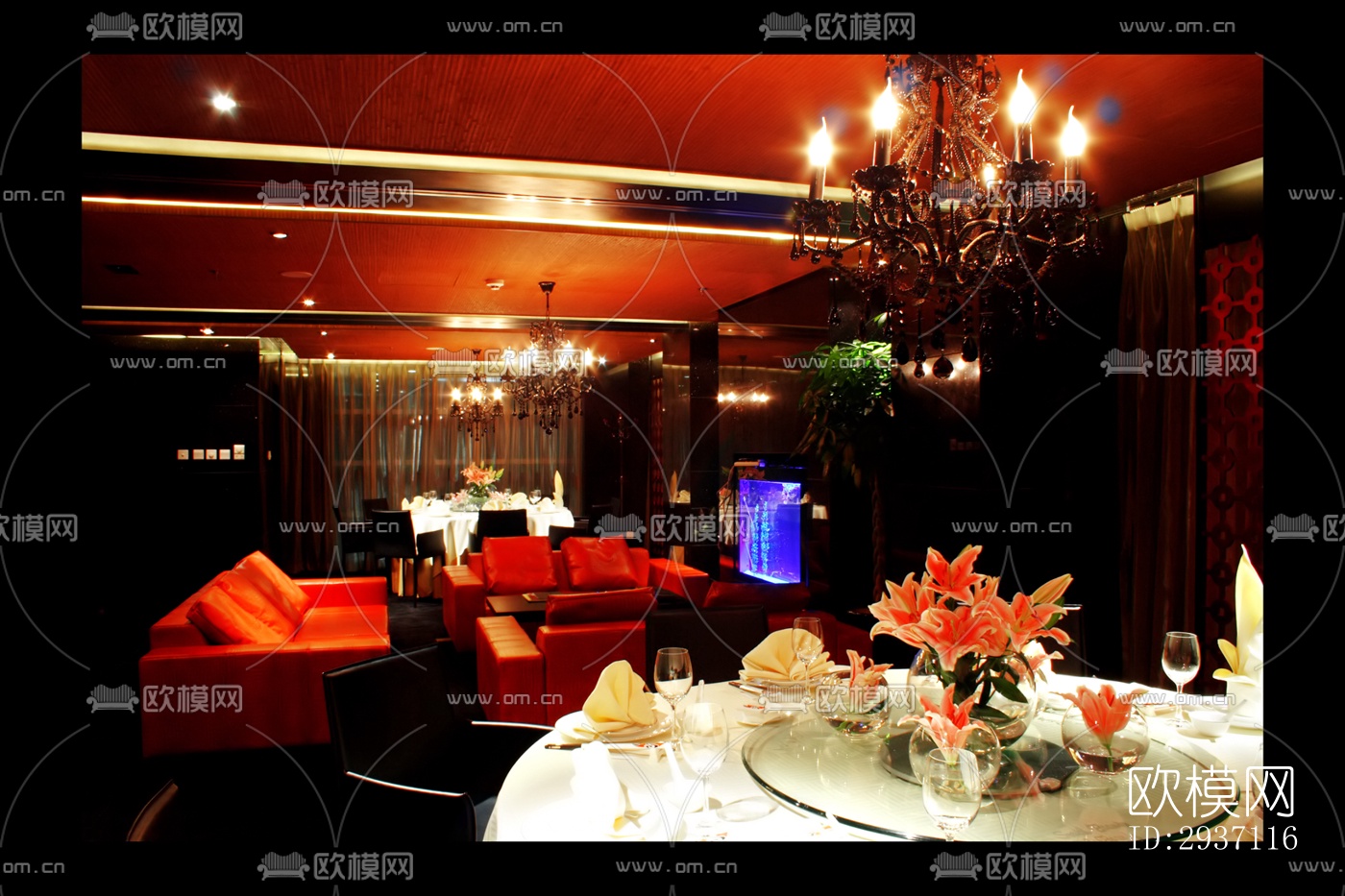 后现代西餐厅效果图下载（渲染图13）