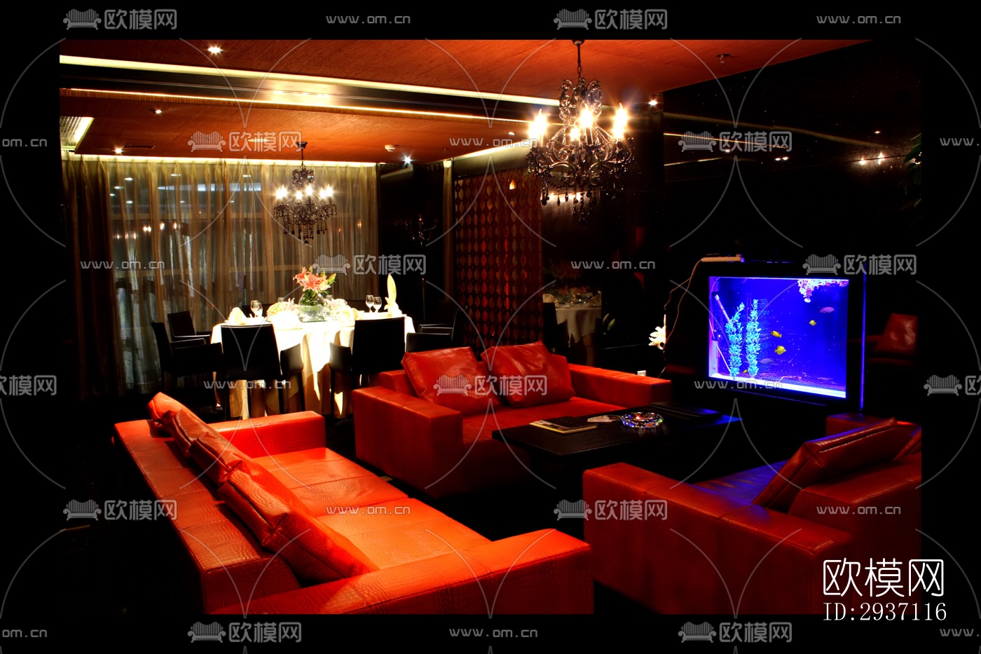 后现代西餐厅效果图下载（渲染图12）