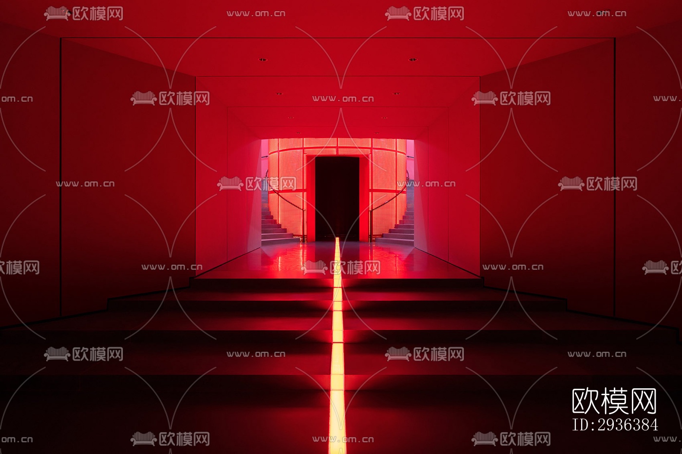 高级灰美术博物馆效果图下载（渲染图2）