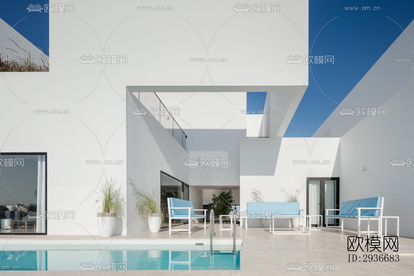 现代居住建筑效果图下载（渲染图18）