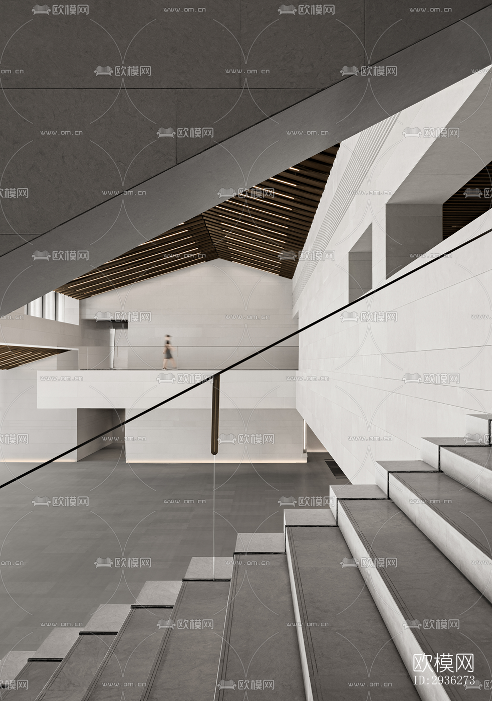 新中式美术博物馆效果图下载（渲染图7）