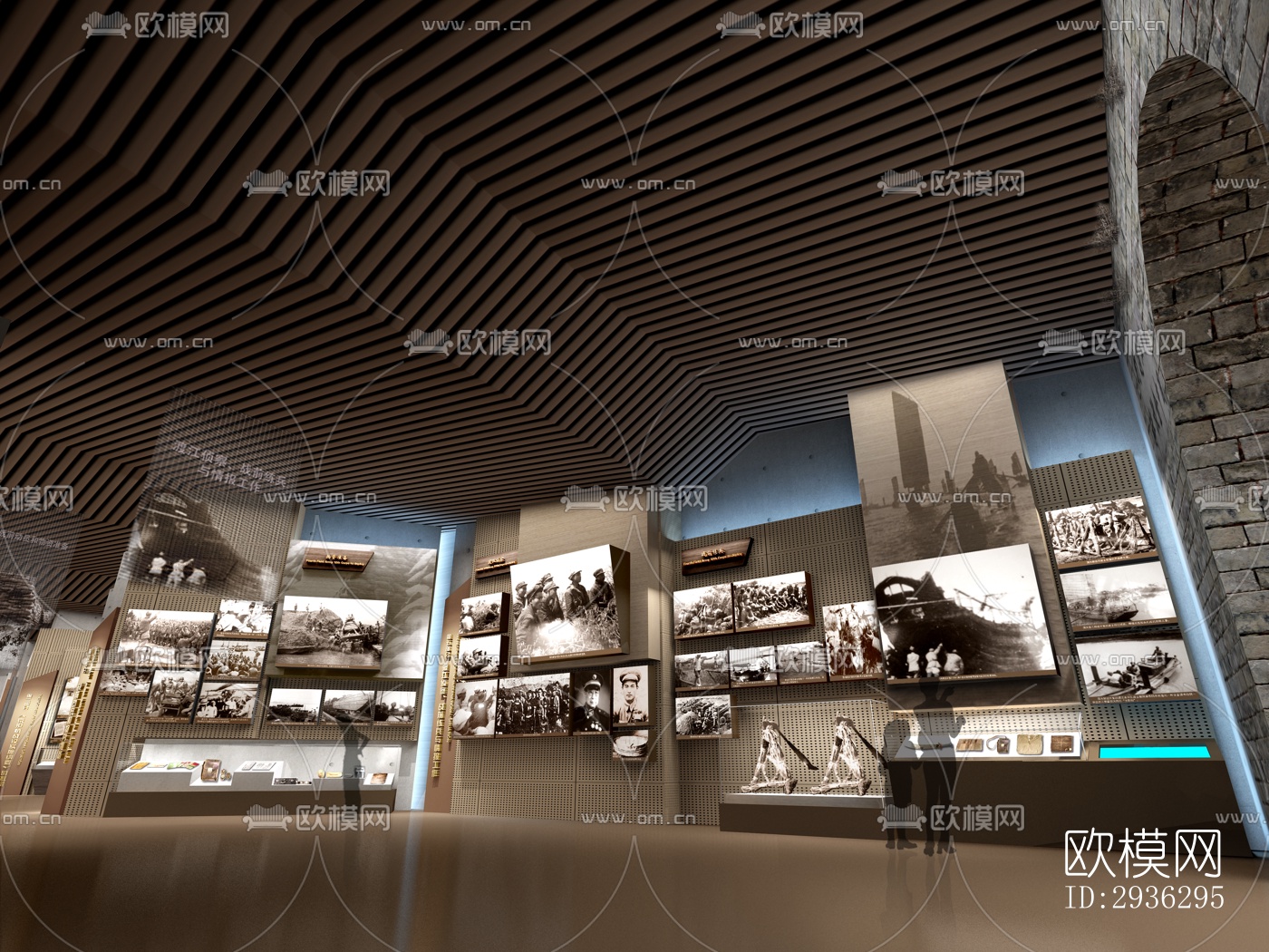 新中式美术博物馆效果图下载（渲染图1）