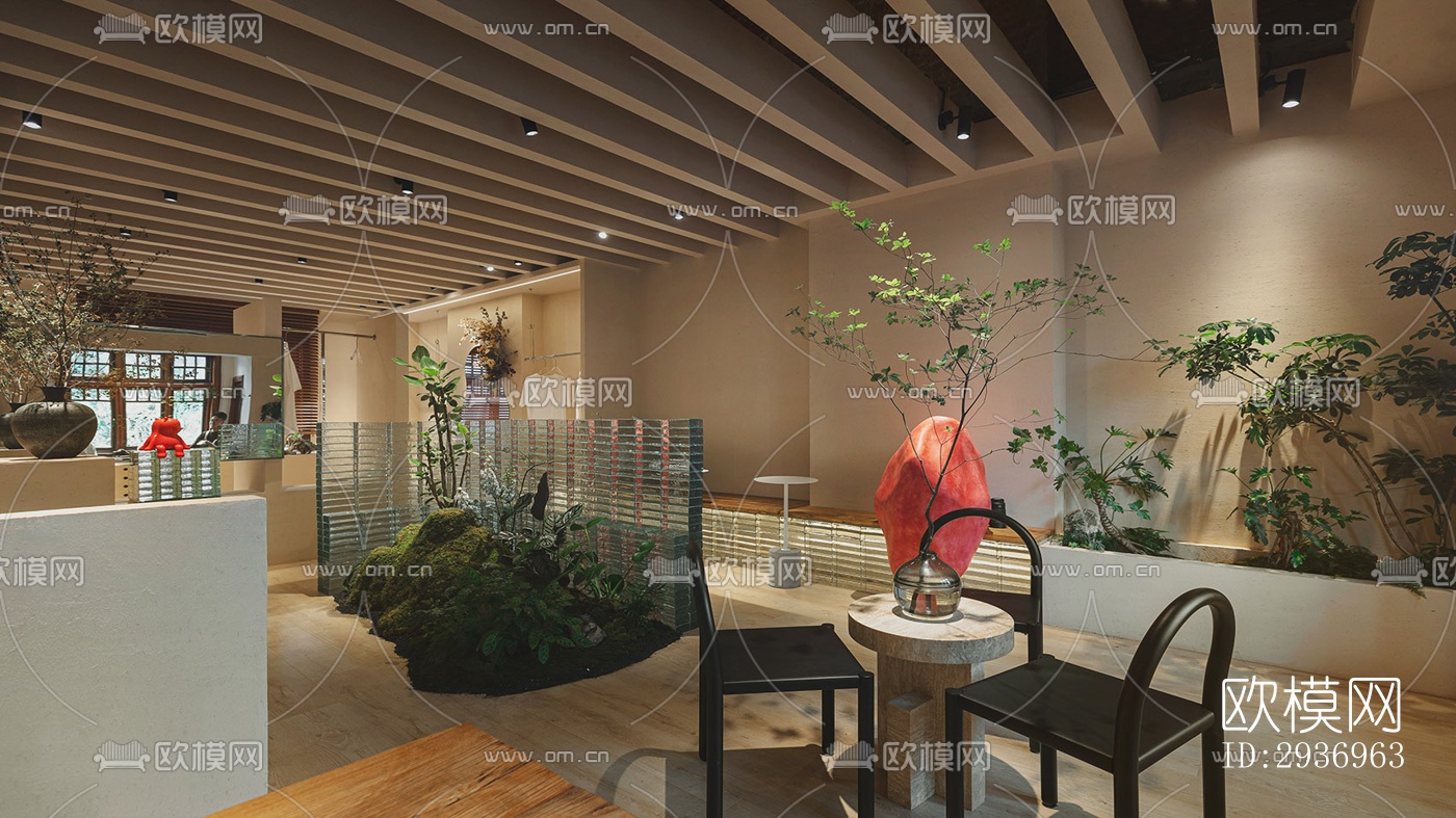 侘寂咖啡奶茶效果图下载（渲染图4）