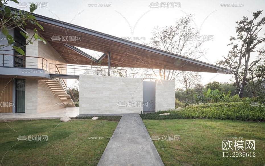 工业风居住建筑效果图下载(渲染图20)