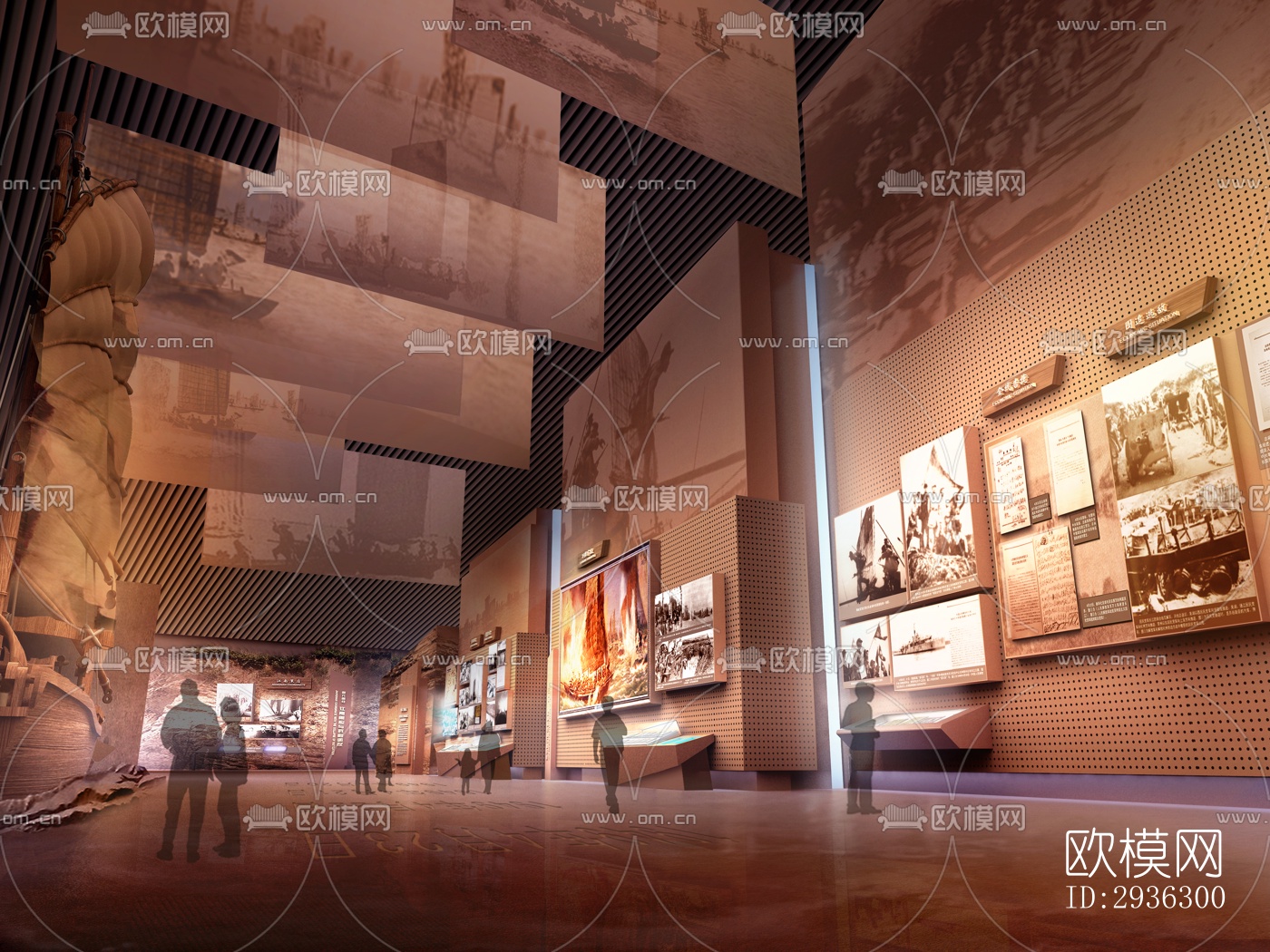 新中式美术博物馆效果图下载（渲染图13）