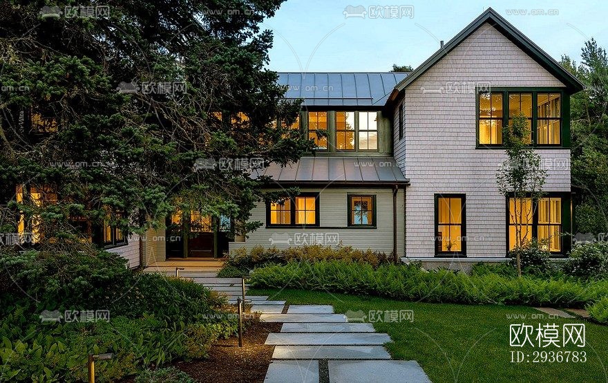 现代居住建筑效果图下载（渲染图4）