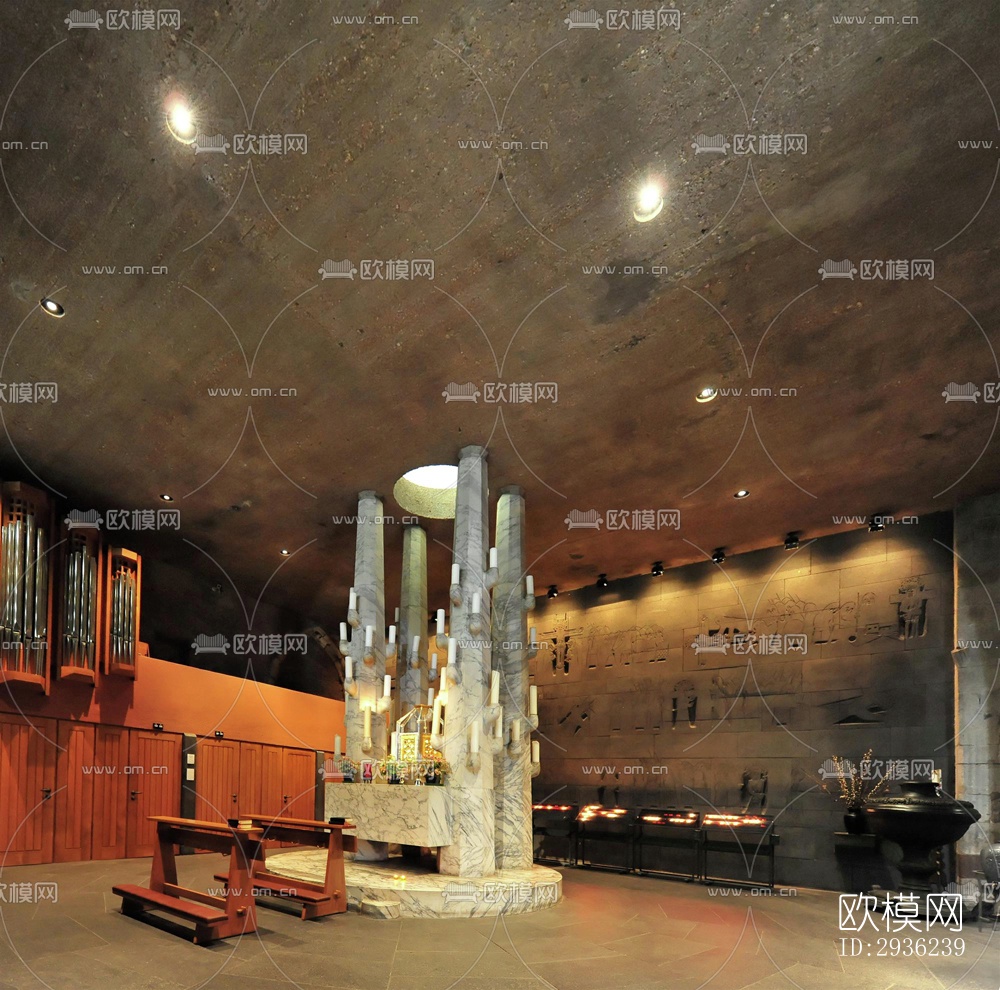 中古风美术博物馆效果图下载（渲染图3）