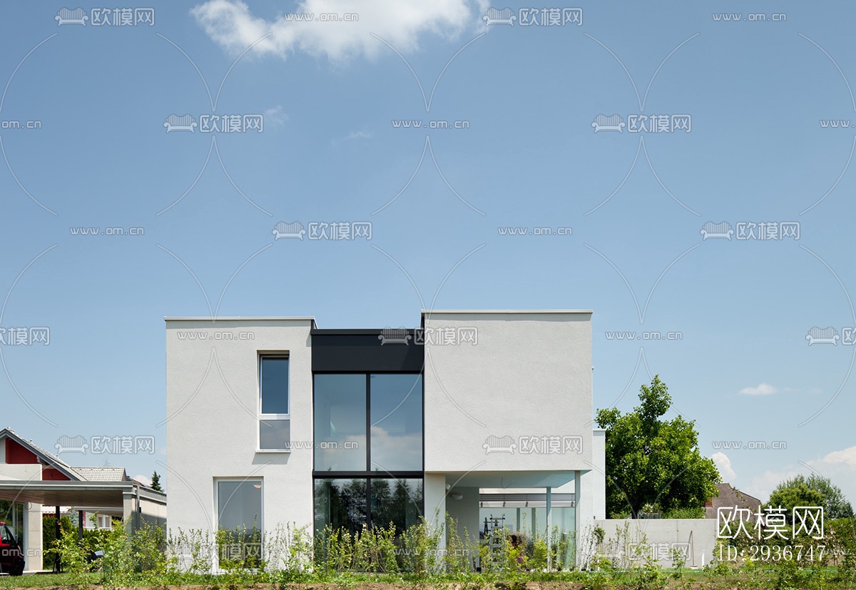 现代居住建筑效果图下载（渲染图10）