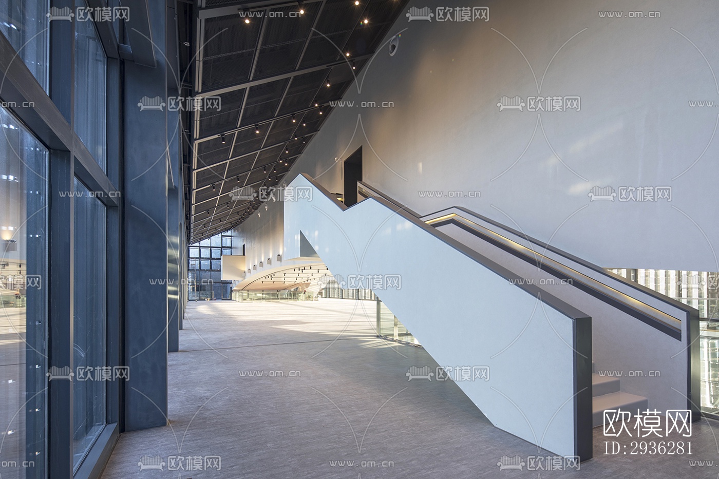 新中式美术博物馆效果图下载（渲染图4）