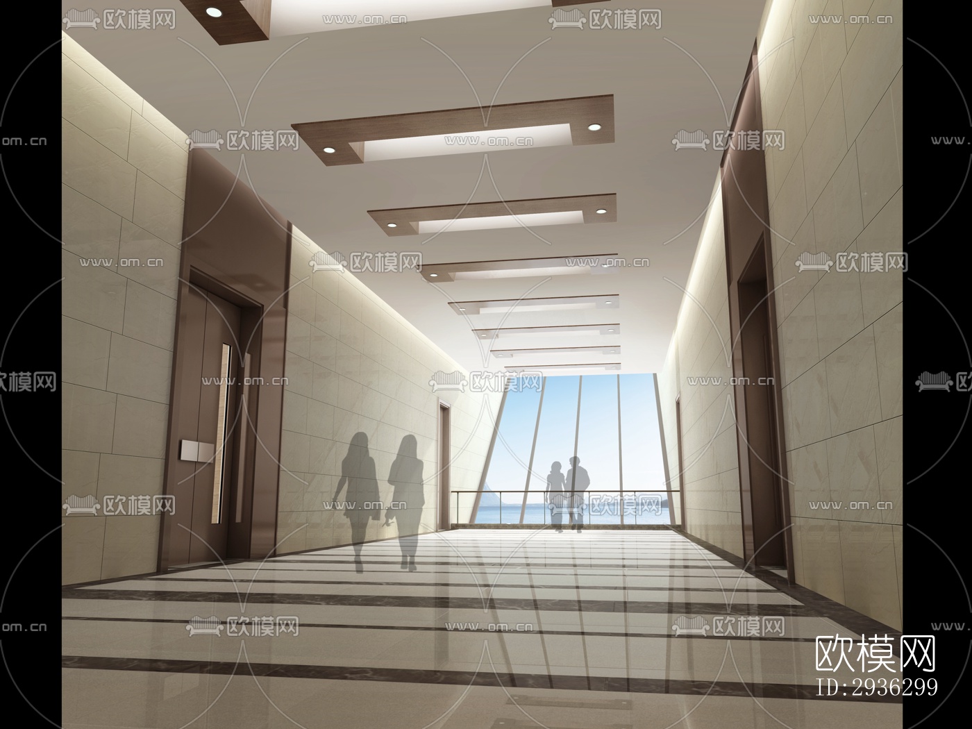 新中式美术博物馆效果图下载（渲染图4）