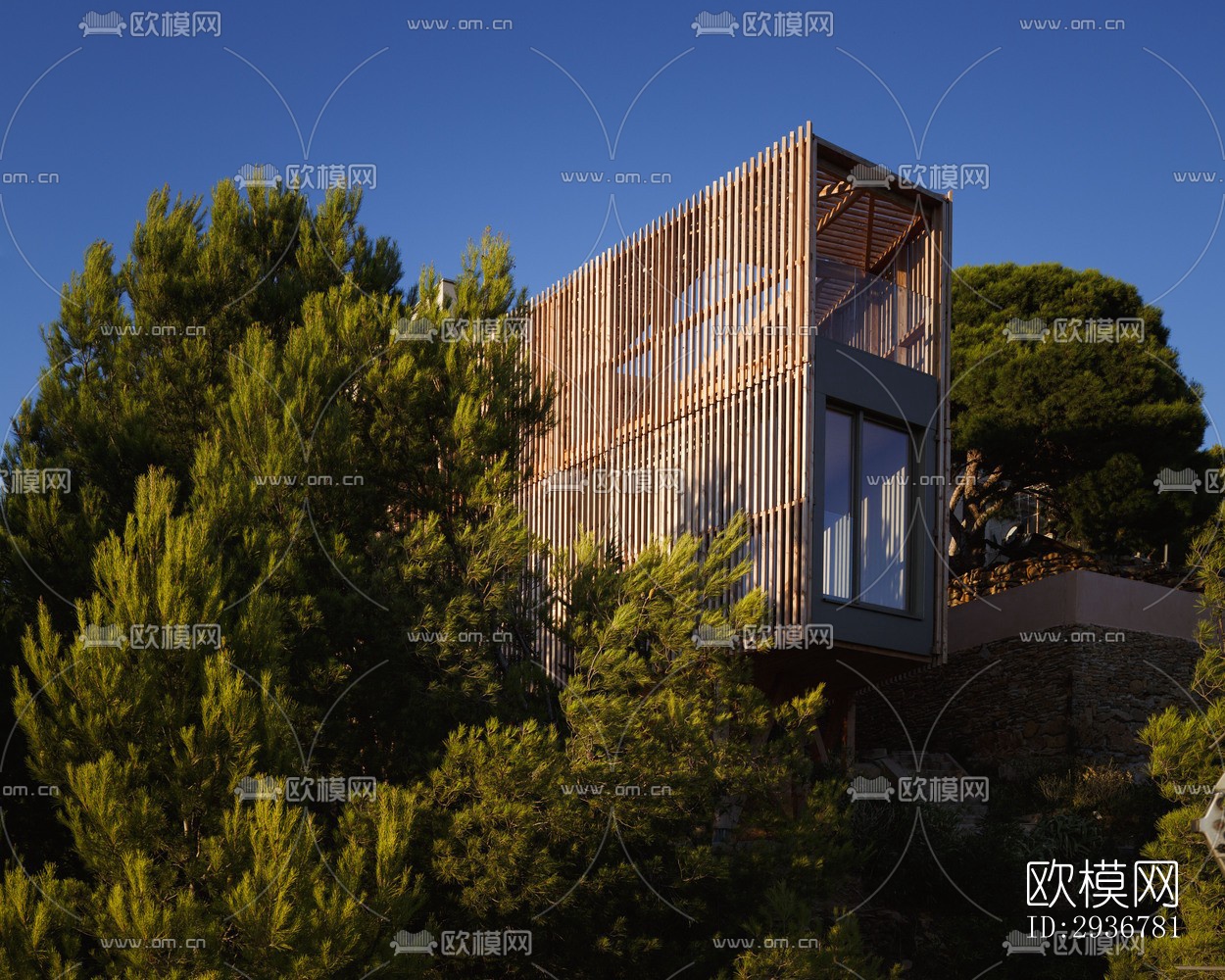 现代居住建筑效果图下载（渲染图10）