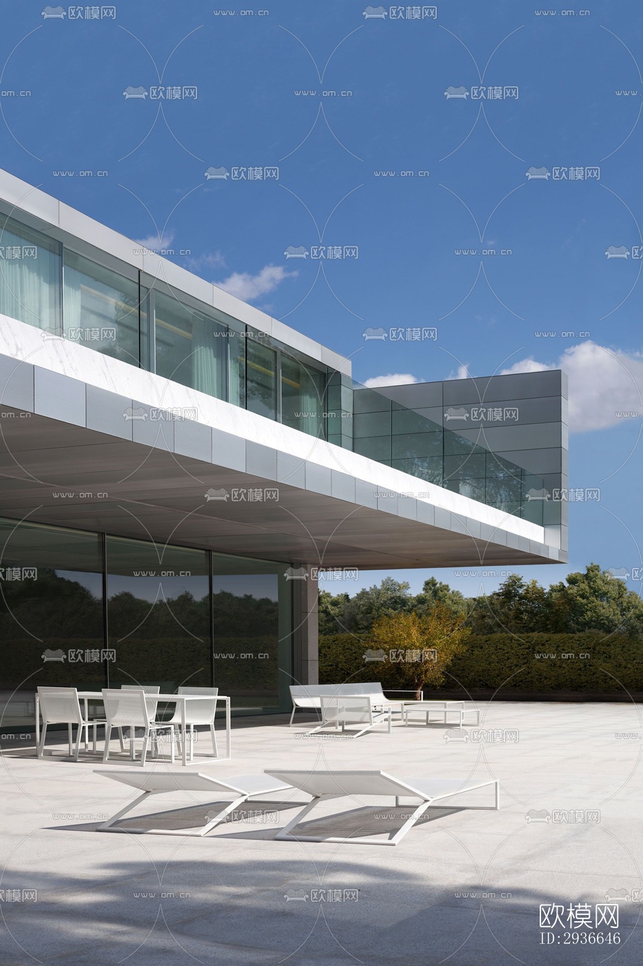 现代居住建筑效果图下载（渲染图11）