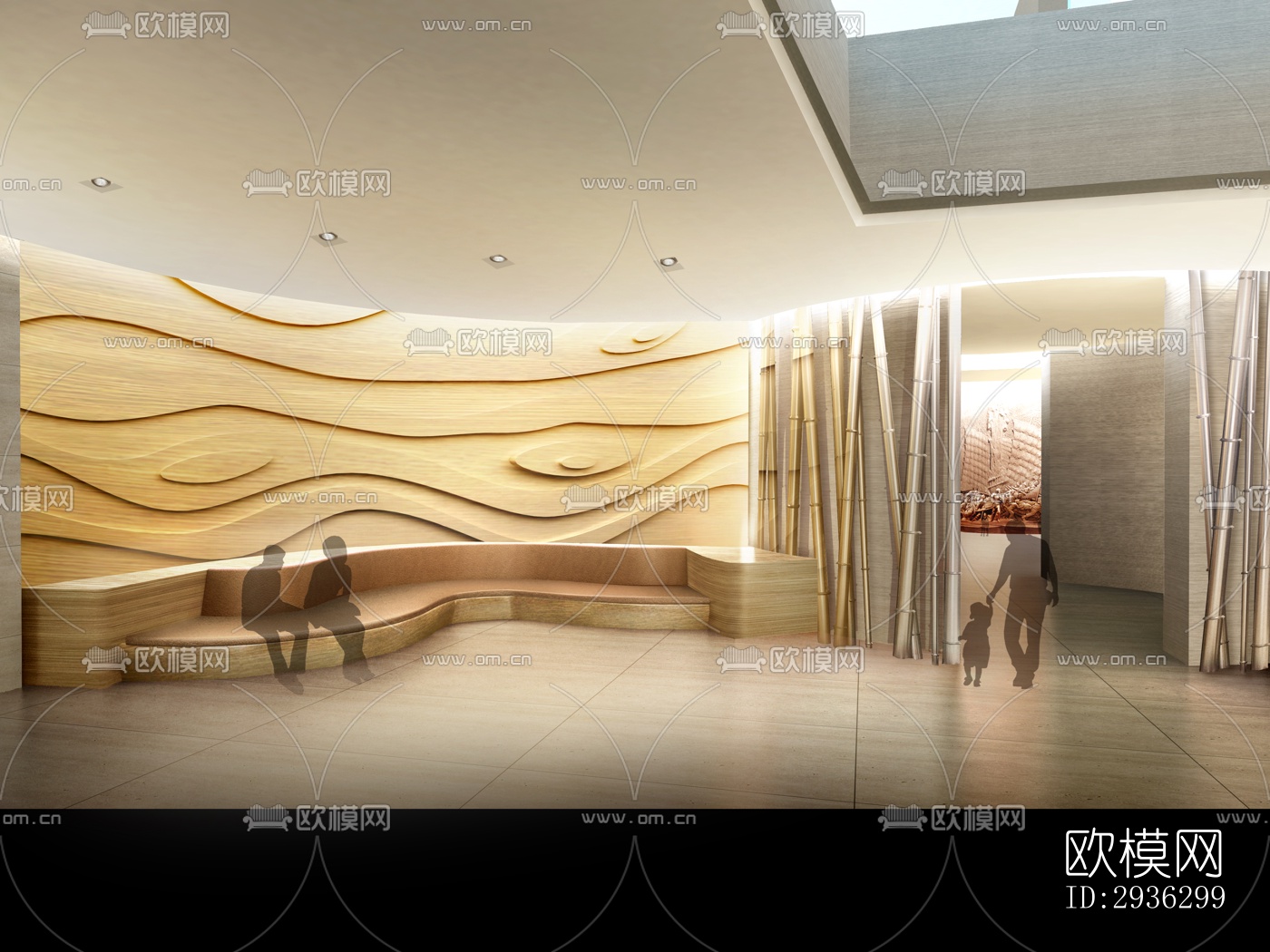 新中式美术博物馆效果图下载（渲染图20）