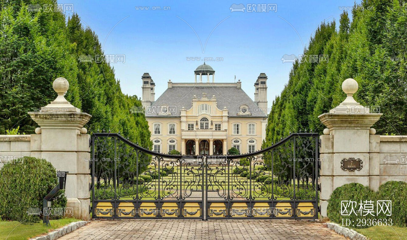 欧式居住建筑效果图下载（渲染图15）