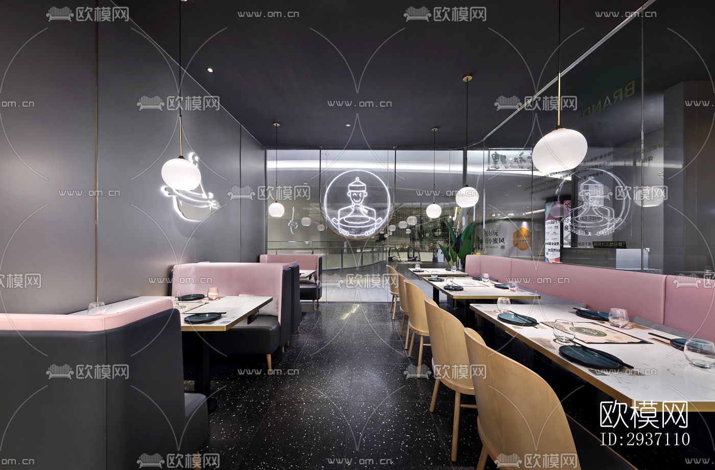 北欧西餐厅效果图下载（渲染图6）