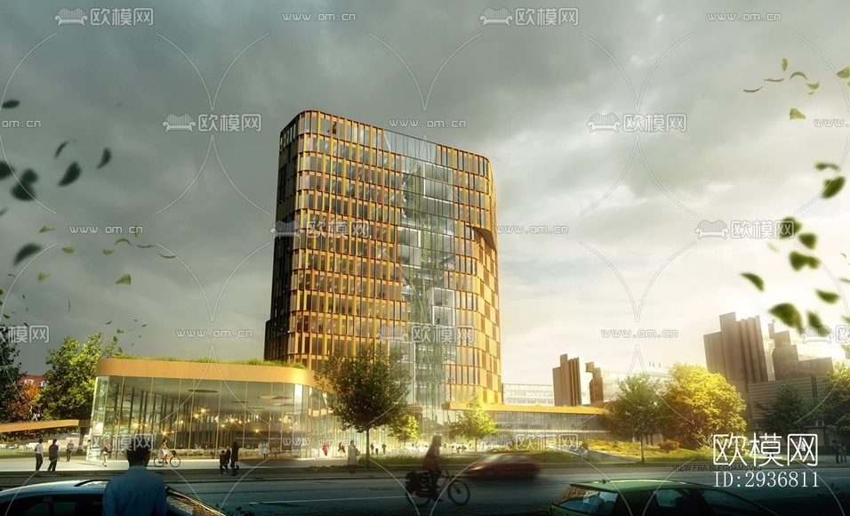 現(xiàn)代文體建筑效果圖下載(渲染圖7)