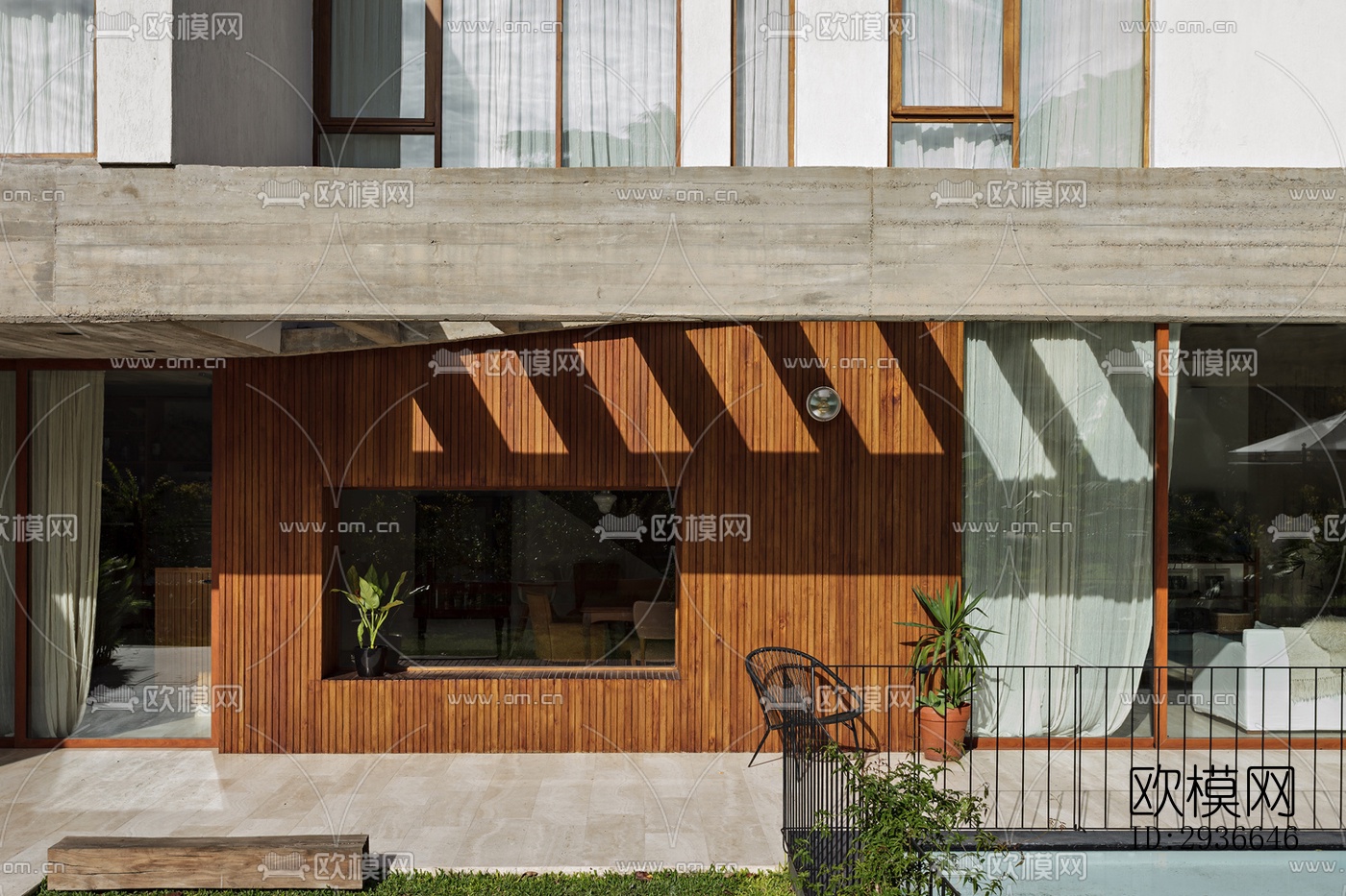 现代居住建筑效果图下载（渲染图3）