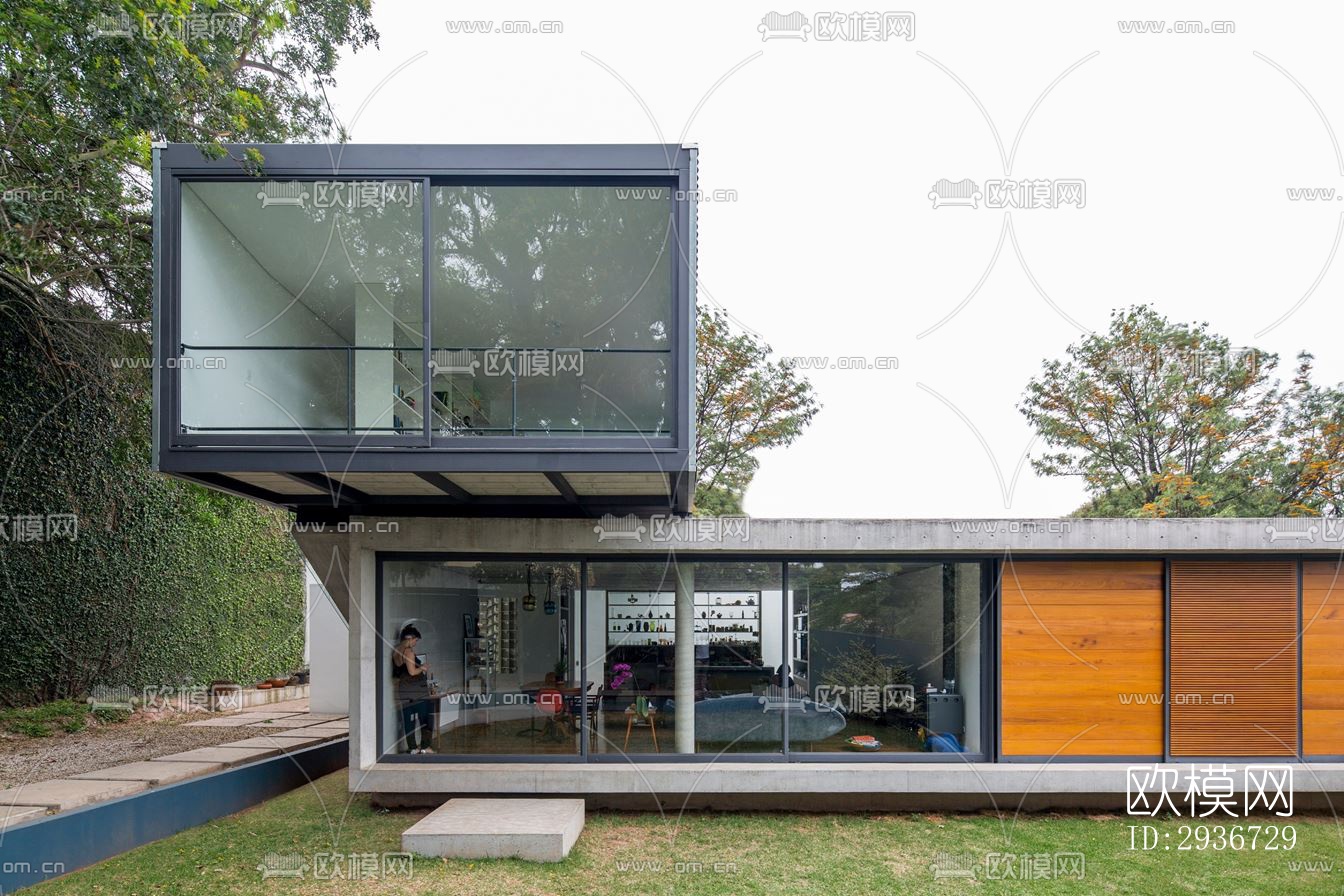 现代居住建筑效果图下载（渲染图17）