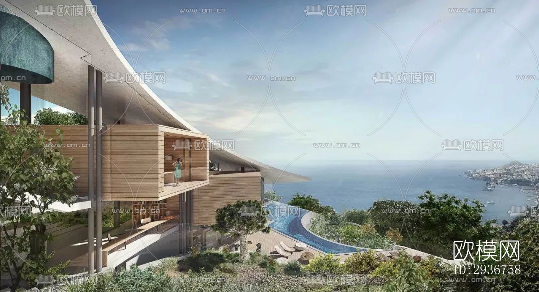 现代居住建筑效果图下载（渲染图2）