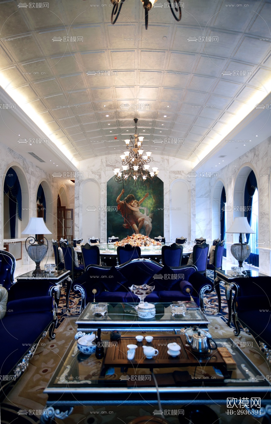 中式中餐厅效果图下载（渲染图9）