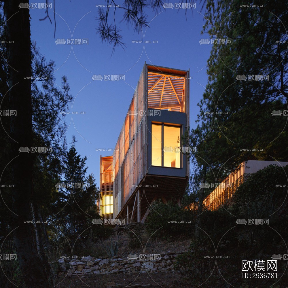 现代居住建筑效果图下载（渲染图5）