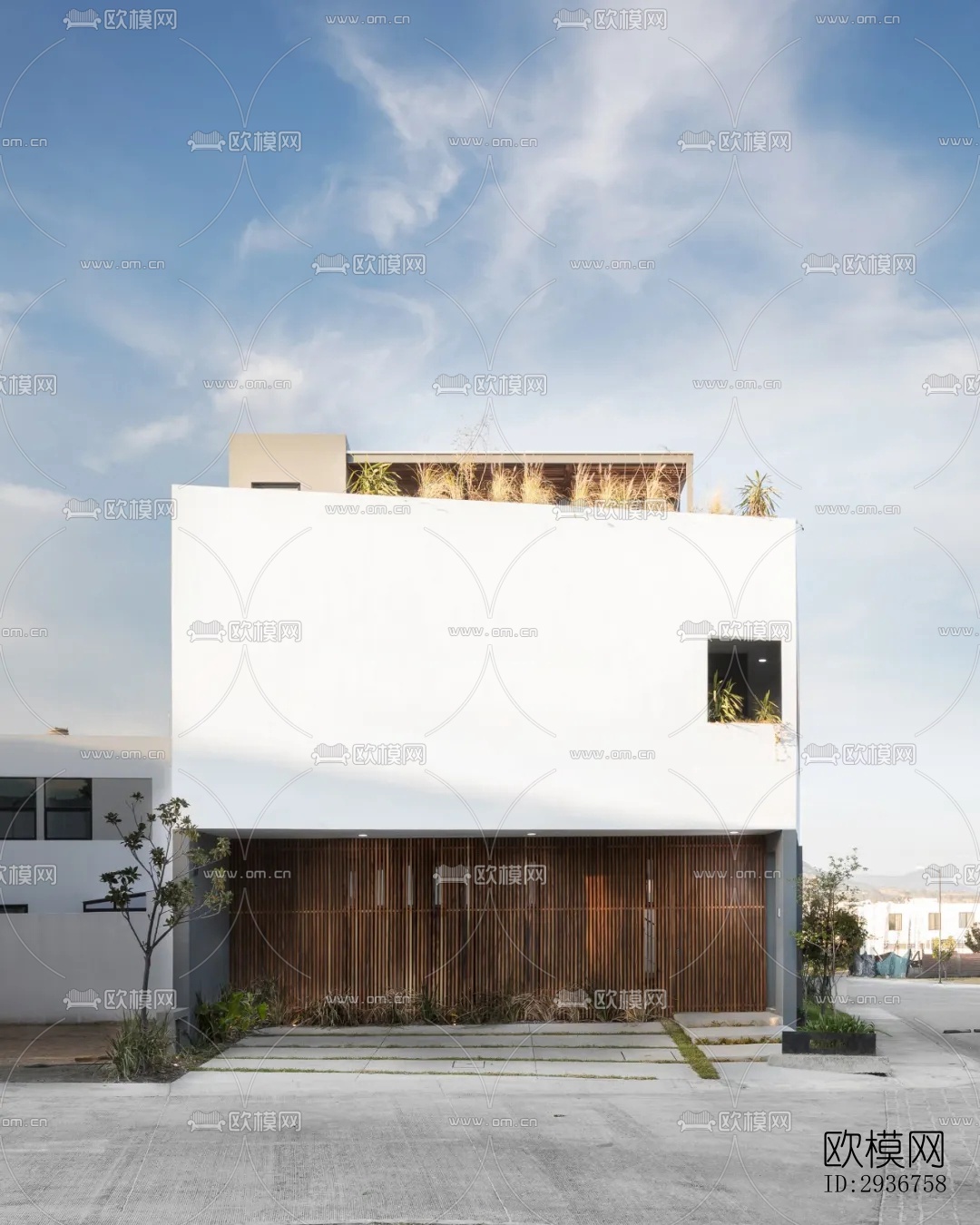 现代居住建筑效果图下载（渲染图16）