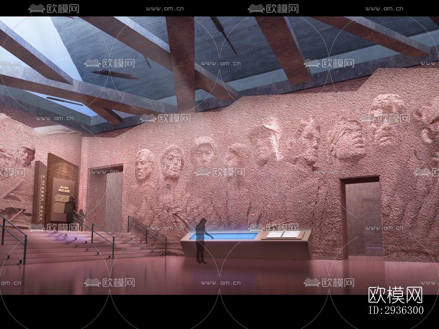 新中式美术博物馆效果图下载（渲染图8）