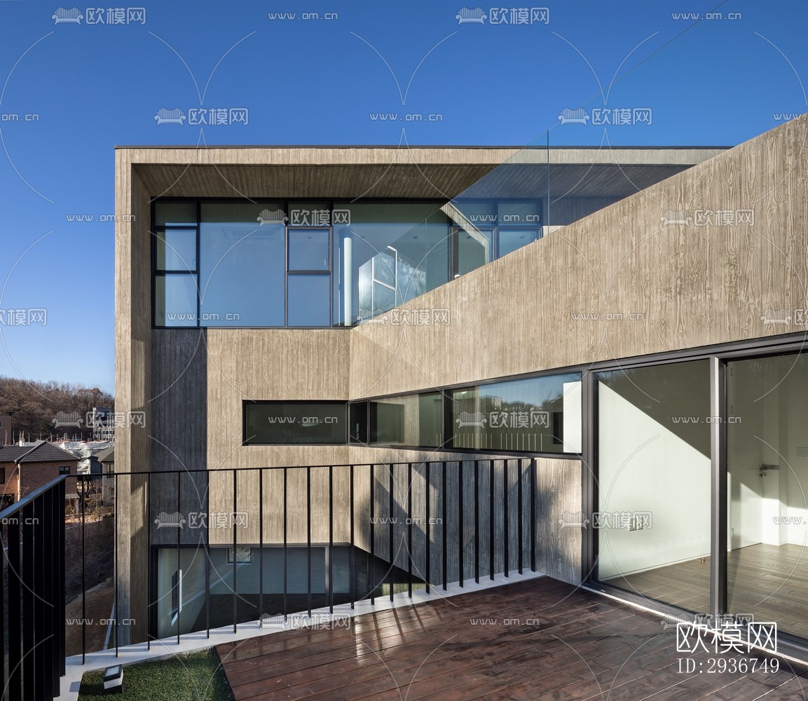 现代居住建筑效果图下载（渲染图12）