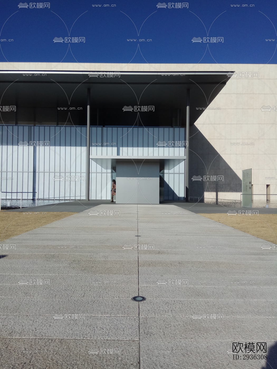 日式美术博物馆效果图下载（渲染图3）