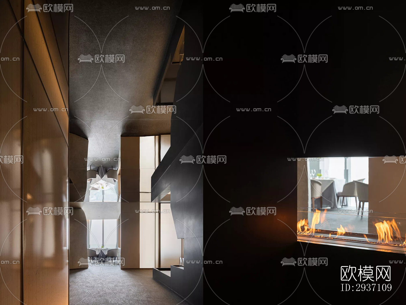 侘寂西餐厅效果图下载（渲染图13）