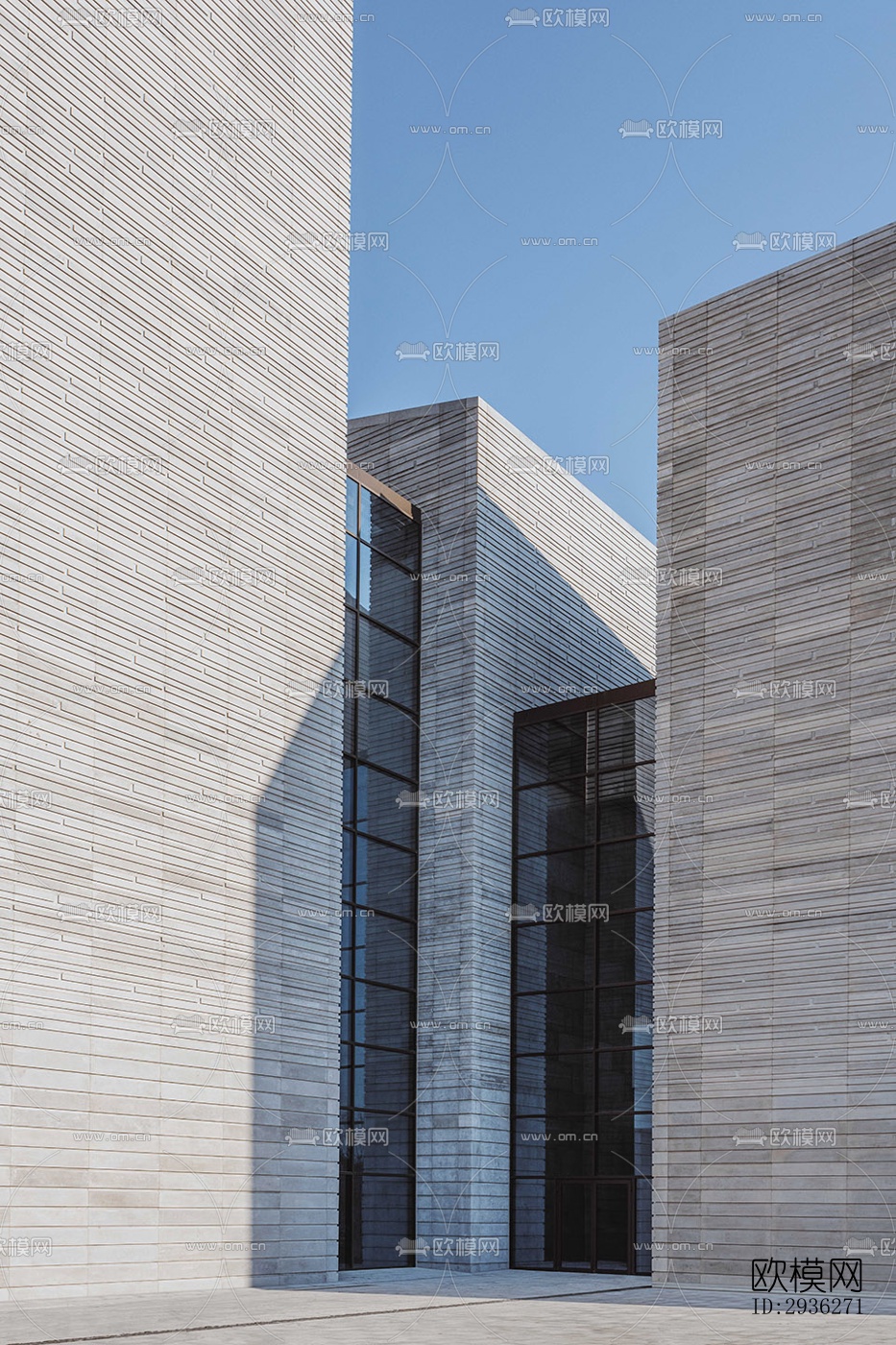 新中式美术博物馆效果图下载（渲染图8）