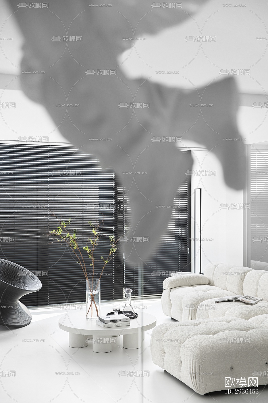 现代办公区效果图下载（渲染图15）