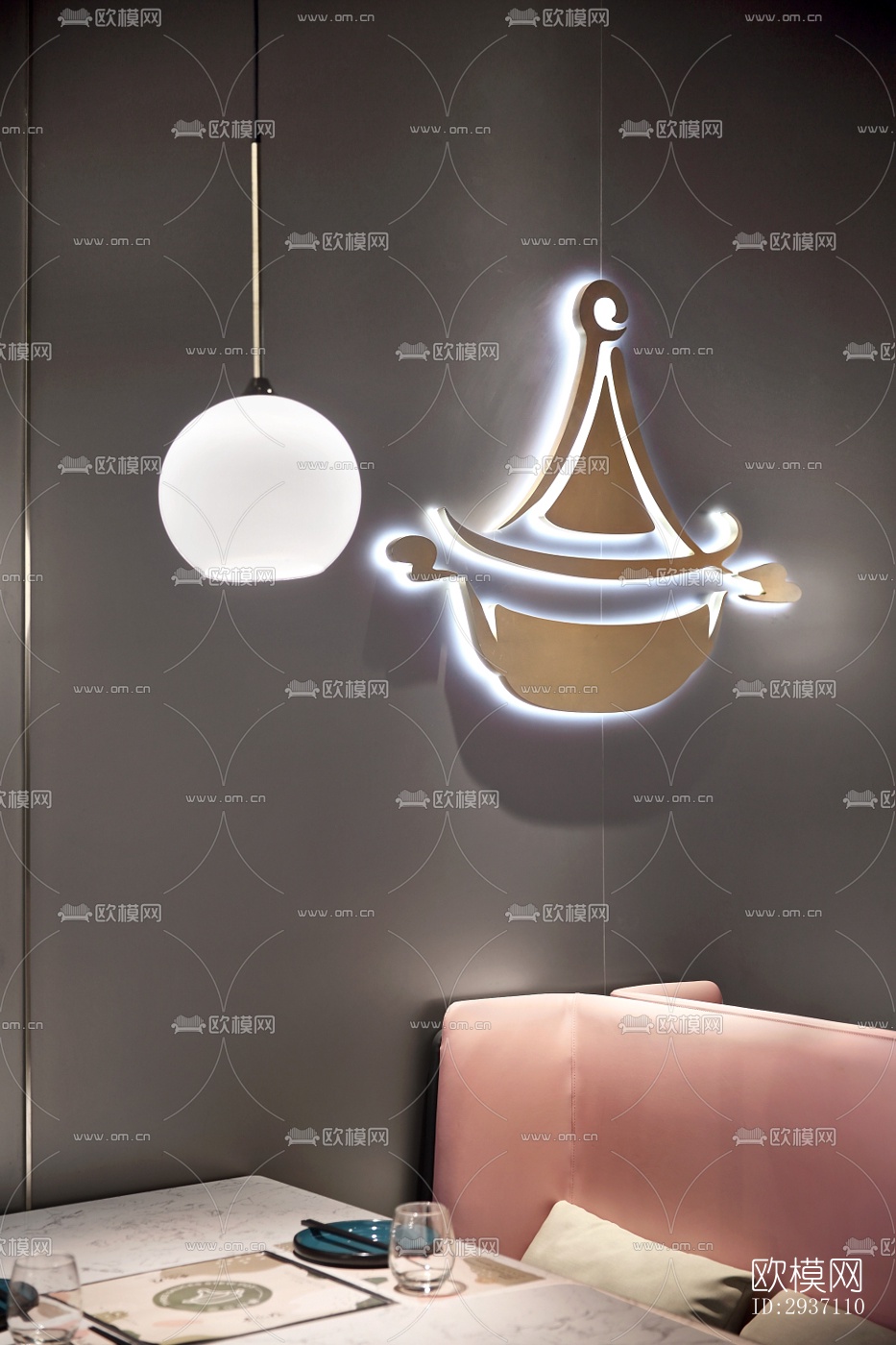 北欧西餐厅效果图下载（渲染图20）