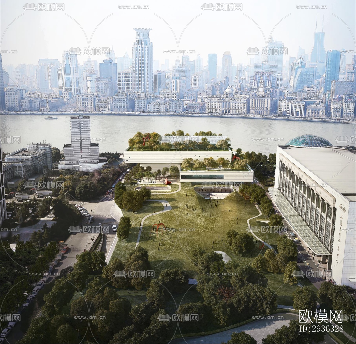 现代美术博物馆效果图下载（渲染图8）