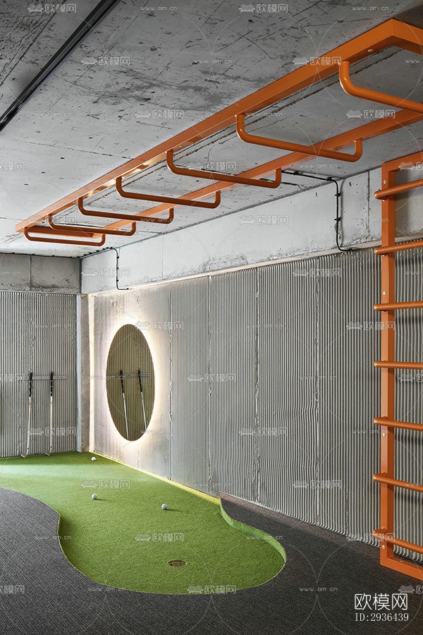 工业风办公区效果图下载（渲染图7）