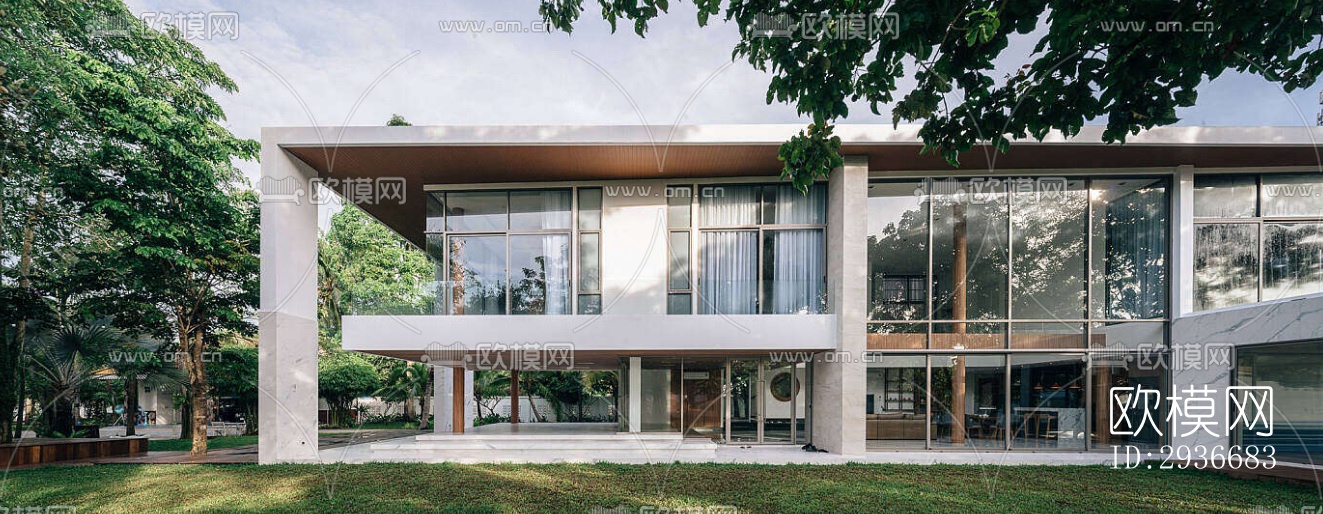 现代居住建筑效果图下载（渲染图3）