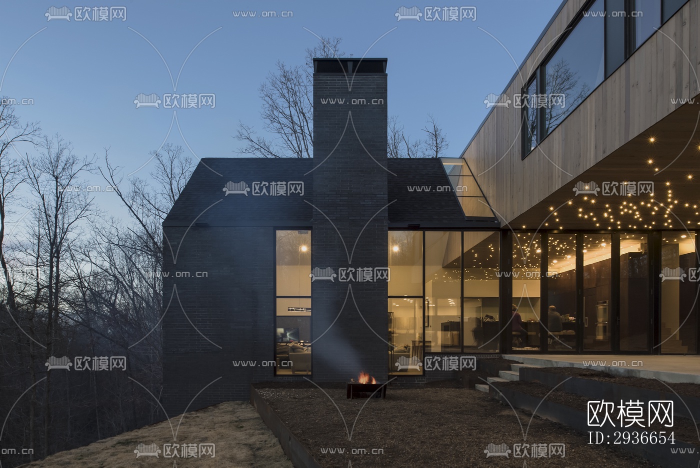 现代居住建筑效果图下载（渲染图15）